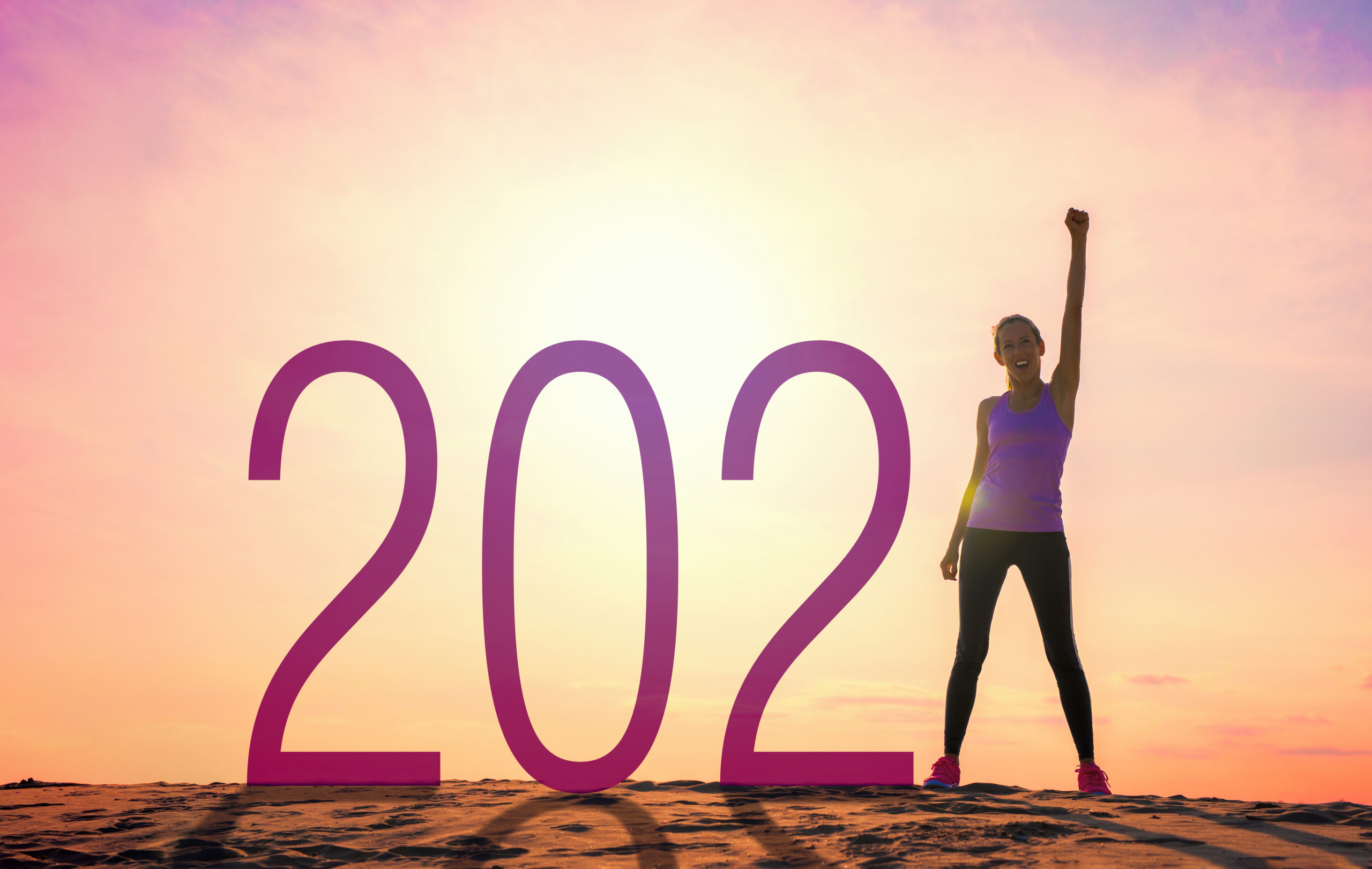 Woman ready for fresh start and resolutions for accomplishing new goals