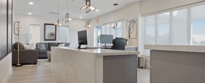 Reception area of The World Egg & Sperm Bank for sperm donation